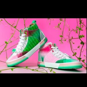 WICKED Ombre High Top Sneakers Ground Up Limited Edition Heel Bumper Sz 7.5M